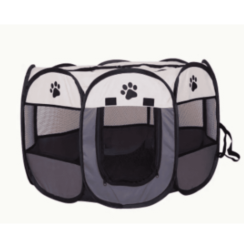Corral en tela para mascotas corral plegable de tela para espacios pequeños, corral de tela para viajar con mascotas