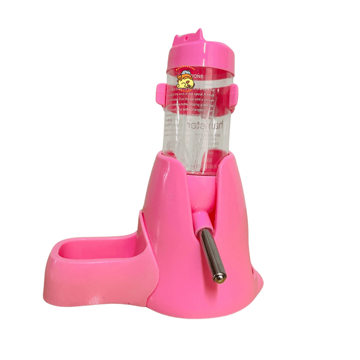 Bebedero pedestal rosado Bebedero Pedestal para Roedores Evita derrames y mantiene el agua limpia. Ideal para hámsters, conejos o cobayas. ¡Práctico, estable y fácil de usar!